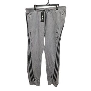 Adidas Peloton Mens 2XL Gray 3 Stripe Jogger Sweatpants Training Gym‎ HE2038 New